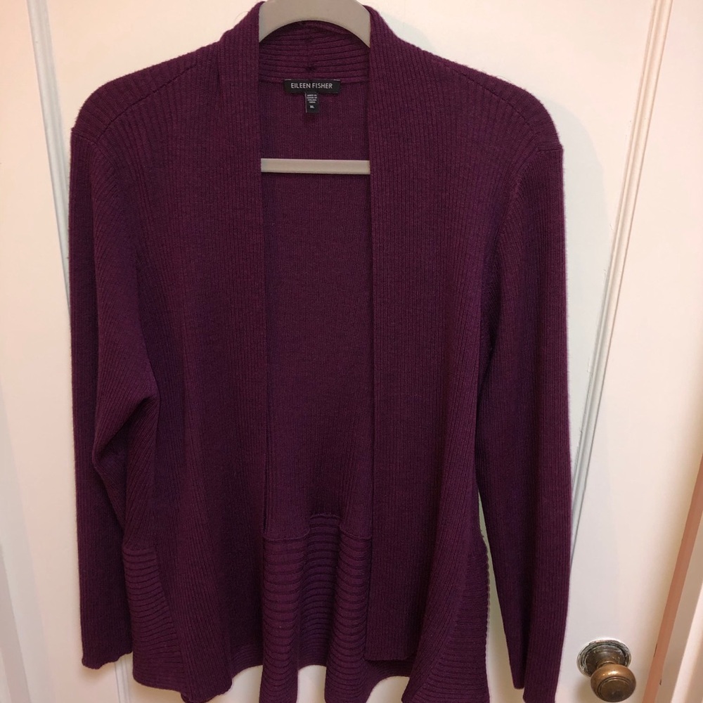 Magenta Eileen Fisher Cardigan
